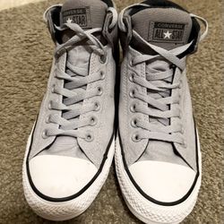 Size 8 - Converse Chuck Taylor All Star Street Mid Silver/Grey Men’s