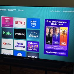Hisense Roku 4KTV, 58inch, 58R6E3, Like New
