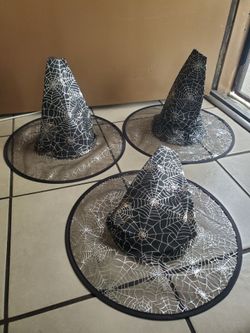3 kids size witch hats