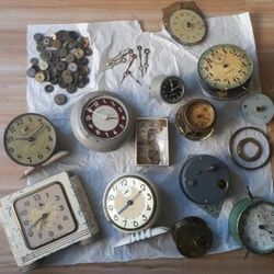 Large Lot Of Antique Clock Parts.solid Heavy Stuff,all As A Lot,firm $60