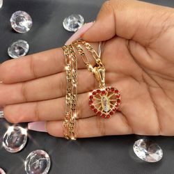 Heart Guadalupe 3TONE Necklace