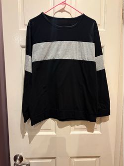black and grey striped long sleeve top #striped