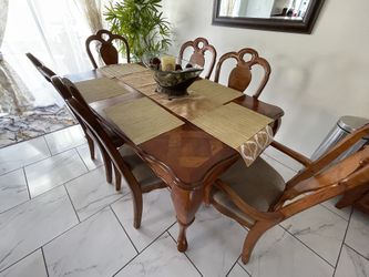Dining Table Set With 6 Chairs (matching China Available Sold Separately)