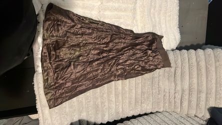 Brown silky skirt