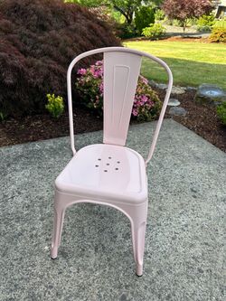 Pink Metal Bistro Chair