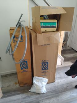 Culligan mechanical water softener with a bag of resin