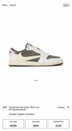 Travis Scott x Air Jordan 1 Retro Low OG 'Reverse Mocha'