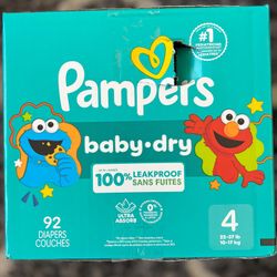 Pampers Baby Dry Size 4/92 Diapers 
