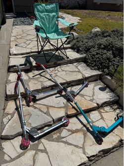 Free-  4 Razor scooters and chair