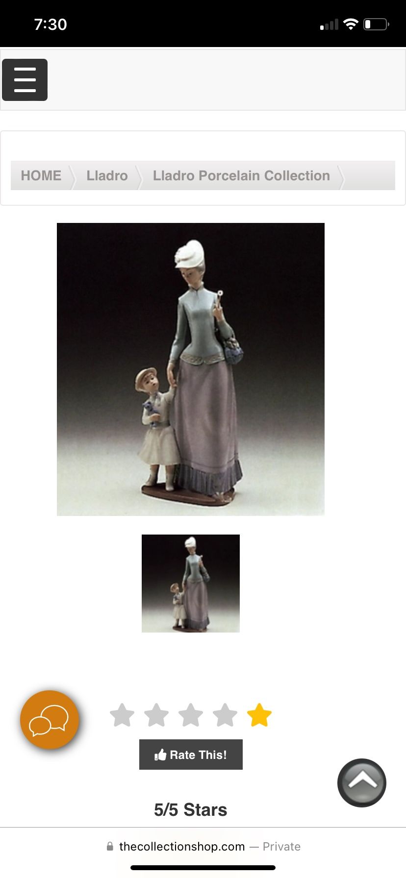 Lladro lady with girl #1353g
