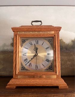 Westminster Solid Wood Mantel Clock Vintage 1993