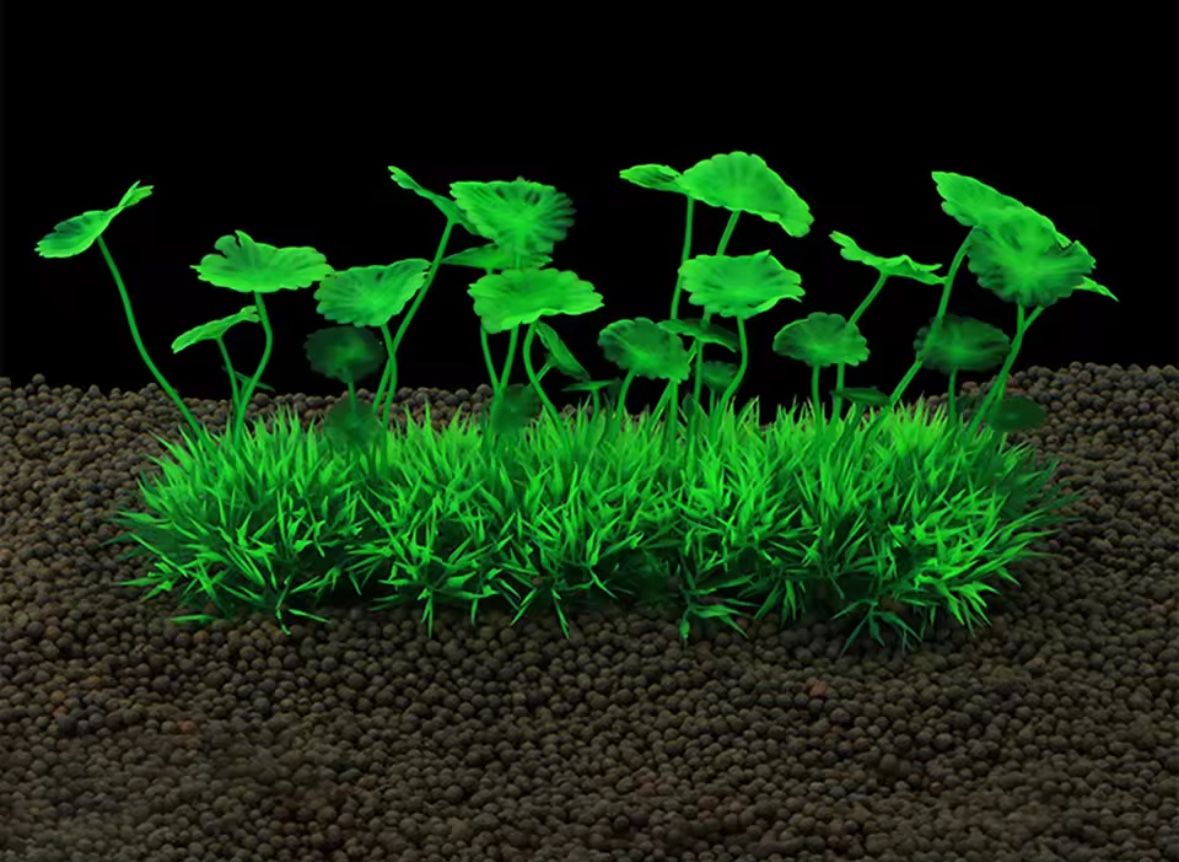 1PC Artificial Aquarium Water Plant Decoration Realistic Grass Model and Lotus Leaf Design Plastic Crafts for Tank Ornaments