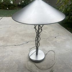 Lite Source Torision Metal Table Lamp in Satin Steel