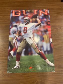 Steve Young San Francisco 49ers Young Gun Nike Autographed Signed Vintage Poster