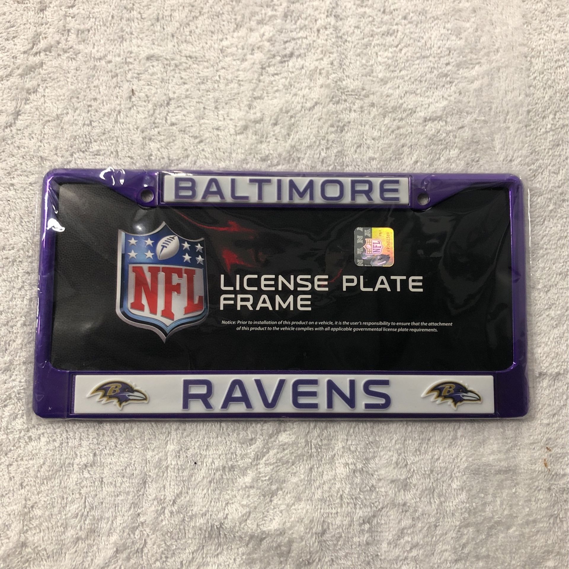 Baltimore Ravens License Plate Tag Holder