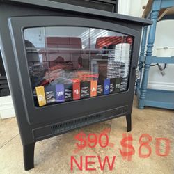 Electric Fireplace Stove Heater with Remote Contro