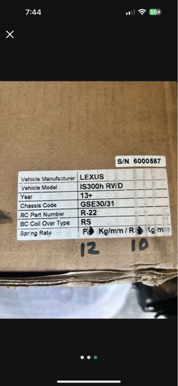 Coilovers for Lexus