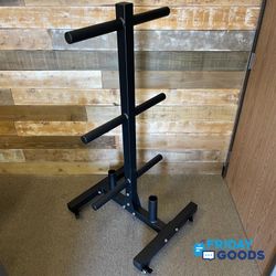 Brand New Portable Olympic Bumper Plates Weight Plate Tree Rack Storage With Wheels , Home Gym  Equipment **FREE DELIVERY**