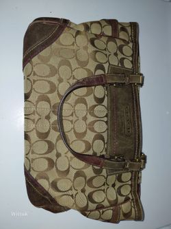 Coach Signature Canvas Satchel Handbag