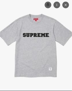 Grey black supreme shirt