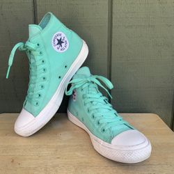 Converse Chuck Taylor II Lunarlon Tiff Blue Teal High Sneakers RARE Color Size 9