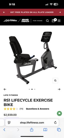 Need Gone Today!! RS1 Lifecycle Exercise Bike