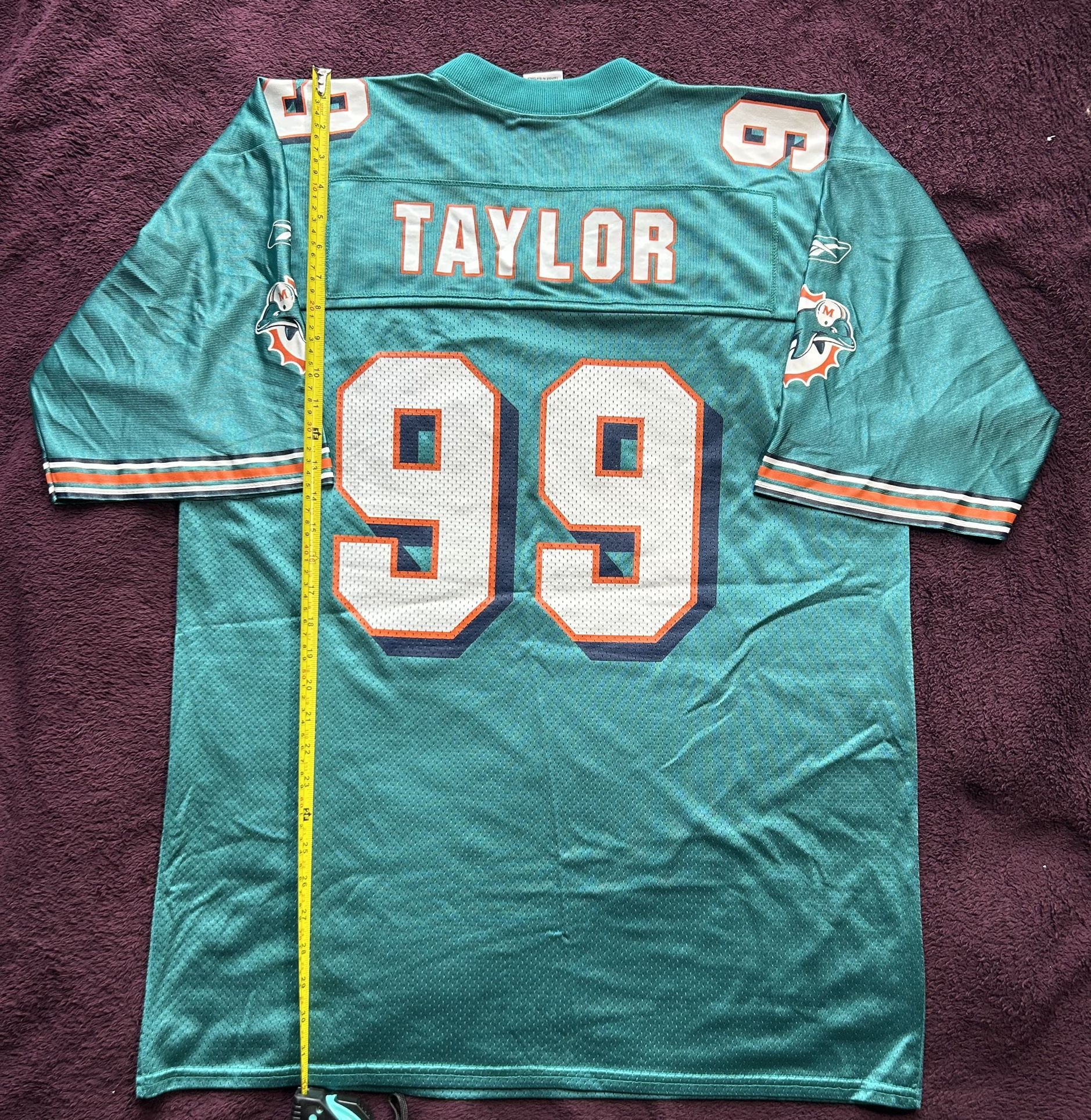 Jason Taylor #99 Miami Dolphins Reebok Jersey – Size Large