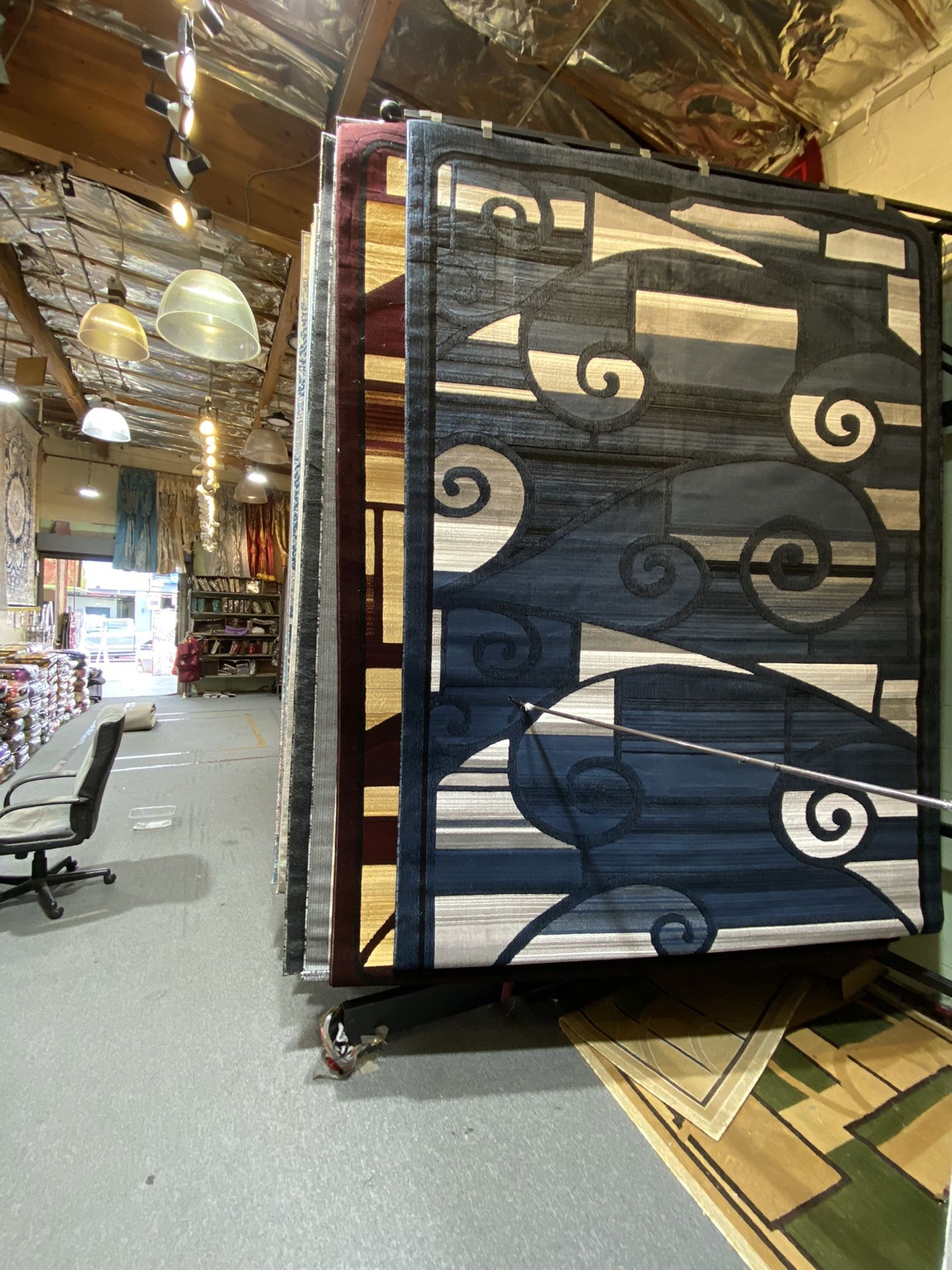 8x10 Area Rugs Carpet Rugs Modern Design Thick Colors Blue Beige 