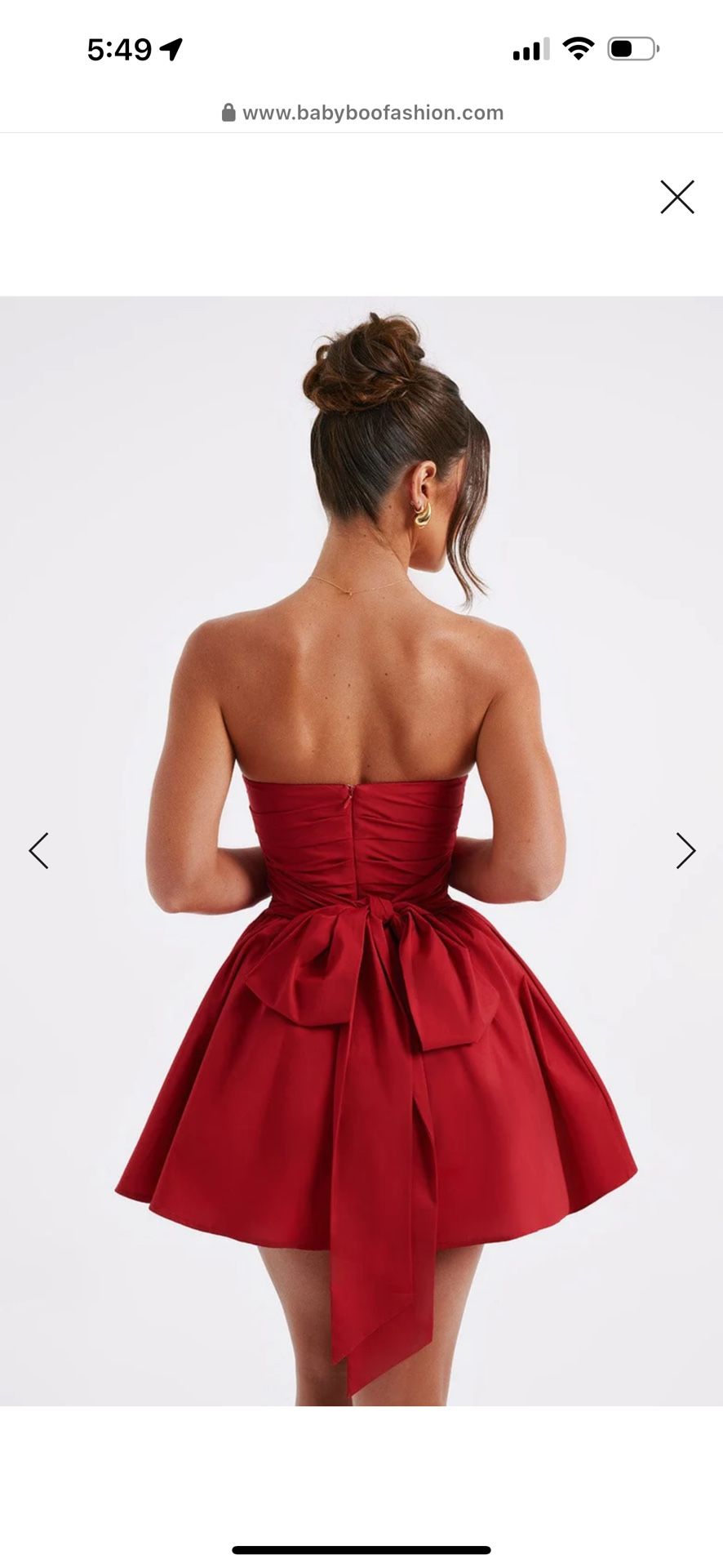 Babyboo Fashion Mini Dress -Red (XS) Babyboo Fashion Mini Dress -Red (XS)