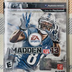 Madden NFL 13 (Sony PlayStation 3, 2012) With Case Tested Fast Shipping
