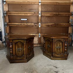 Vintage Wooden Decorative End Tables 