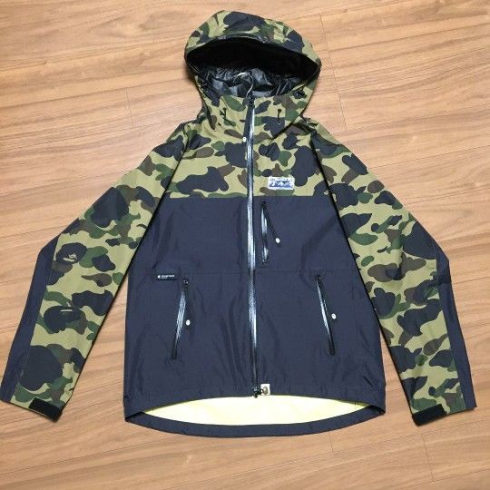 Vintage Bape Camo Pertex Shield Rain Windbreaker Jacket Made In Japan
