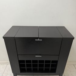 Crate & Barrel Bar Cabinet Parker Spirits Ebony