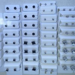 CZ Stud & Hoop Earrings – Multiple Styles