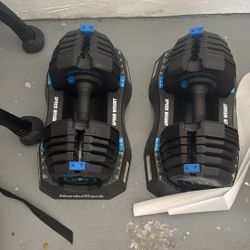 NordicTrack SpeedWeight Adjustable Dumbbells – Like New + Bench as A gift