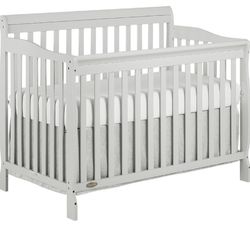 Dream On Me Aden 4-in-1 Convertible Mini Crib  And Crib Mattress with Waterproof Vinyl Cover