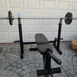 bench press squat rack 💪 n weights