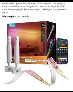 Govee Strip Light with Skyline Kit, 19.7ft Smart LED Strip Lights Compatible with Alexa, Google Assi