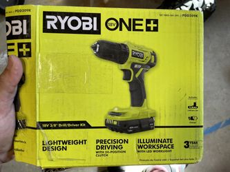 Ryobi 18V Cordless Drill Driver Kit
