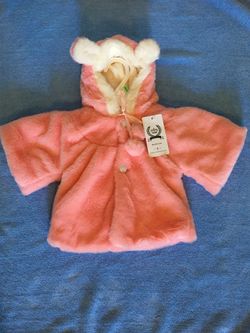 Warm soft baby girl jacket new size 6 month and 12 month