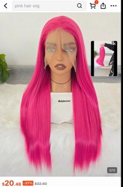 Pink wig never used