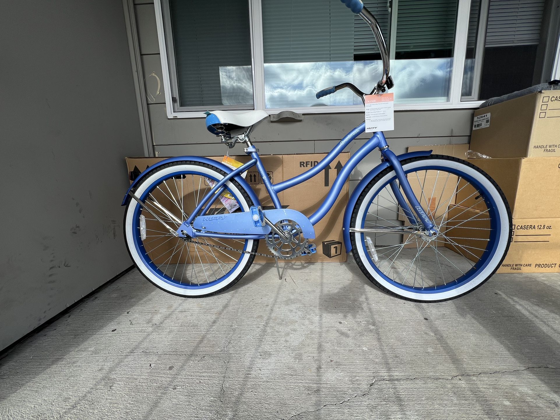 24" Huffy Cranbrook Cruiser Bike, Ages 12+ Years, Periwinkle