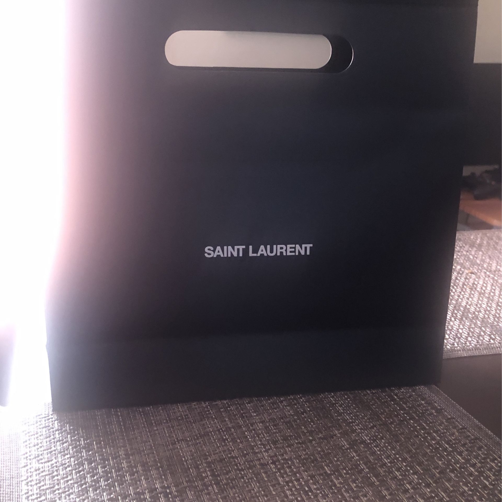 Saint Laurent Silver Leather KeyChain