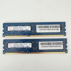DDR3 Desktop Memory 2x2G 4G in total PC3 10600U Hynix Korea