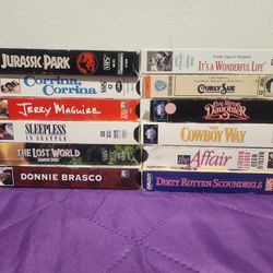 12 VHS Tapes $15.00 for all or $3.00 each 