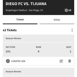 2 San Diego FC Vs Tijuana Tickets section 101 Row 4