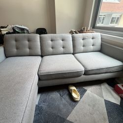 Mid Century Gray Sectional Couch West Elm