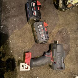 3/8” Milwaukee Impact With Batteries 