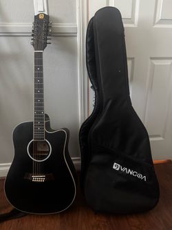 Vangoa 12-String Acoustic/Electric Guitar with Gig Bag