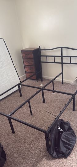 Bed frame with rods